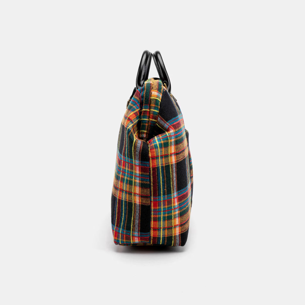 Vintage Tartan Plaid Doctor Top Handle Weekender Bag